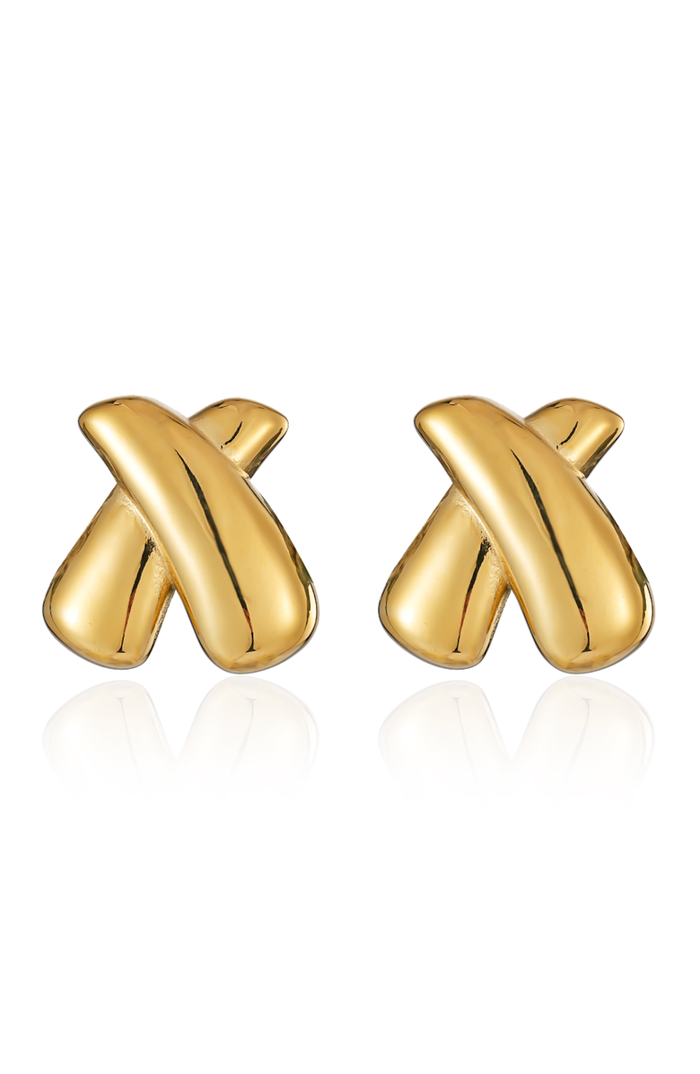 Kellery Bond Sculpture Gold Earrings, Main, color, Gold