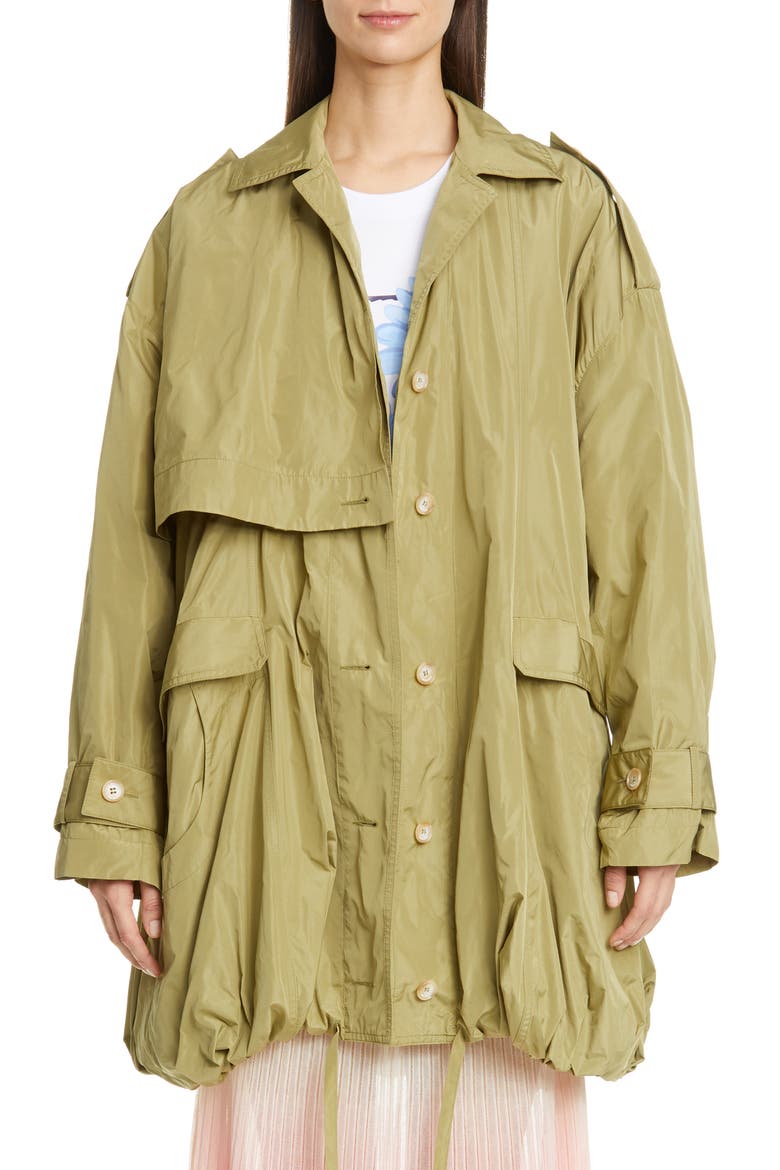 Ouro Bubble Hem Parka, Main, color, LIGHT GREEN