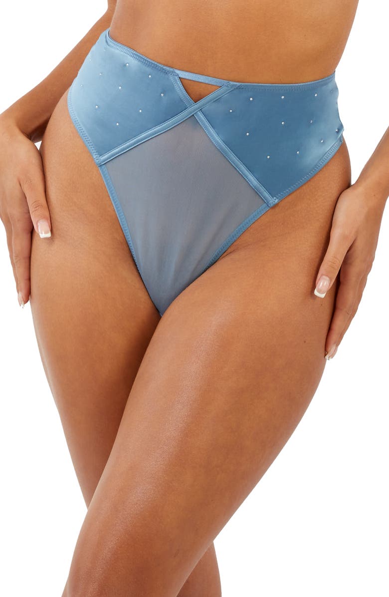 Playful Promises Olympia Storm High Waist Thong, Main, color, 