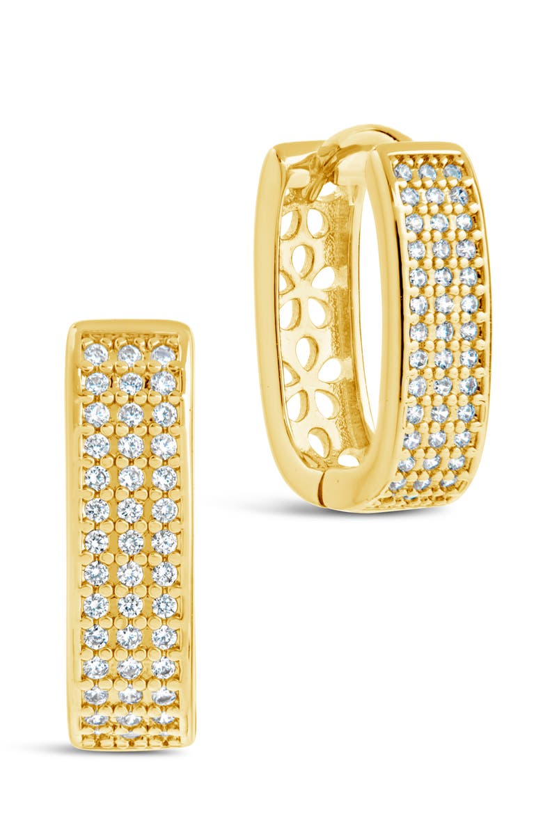 Sterling Forever Renee Hoop Earrings, Main, color, Gold