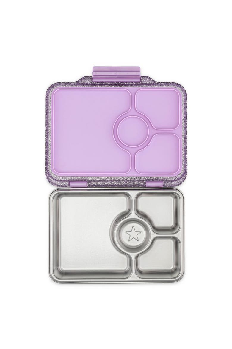 Prêt Stainless Steel Leakproof Bento Lunch Box, Main, color, Colette Glitter Purple