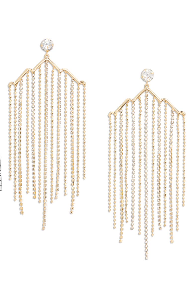 Open Edit Sparkle Chandelier Drop Earrings, Main, color, 