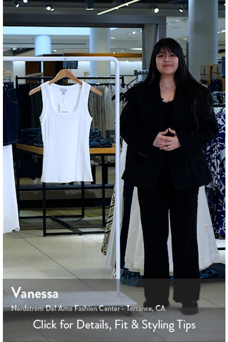 Scoop Neck Stretch Cotton Rib Tank video