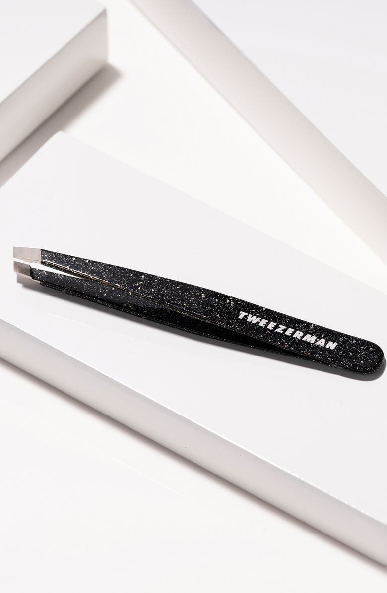 TWEEZERMAN Dusted Onyx Slant Tweezer, Alternate, color, Onyx