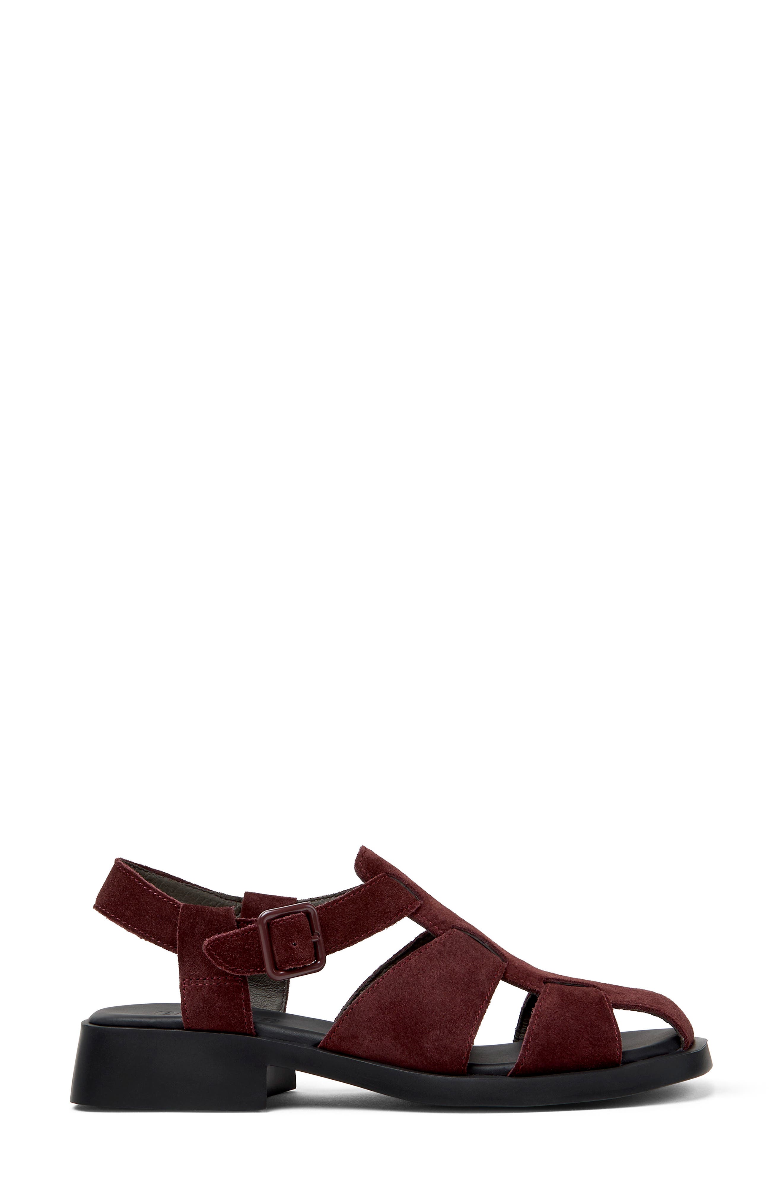Camper Dana Fisherman Sandal, Alternate, color, Burgundy