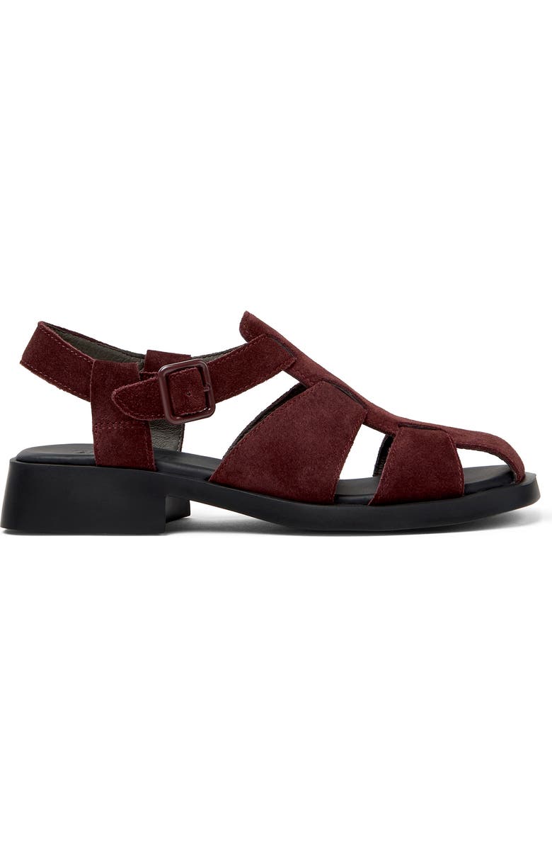 Camper Dana Fisherman Sandal, Alternate, color, Burgundy