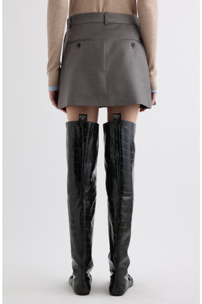Ilassa Pleated Wool Miniskirt, Alternate, color, LIGHT GREY