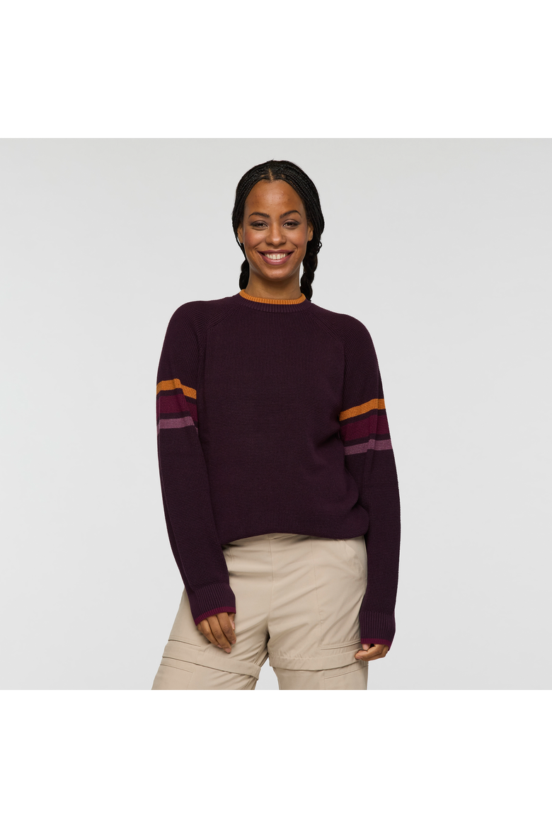 Libre Waffle Crew Sweater - Women's, Main, color, Blackberry