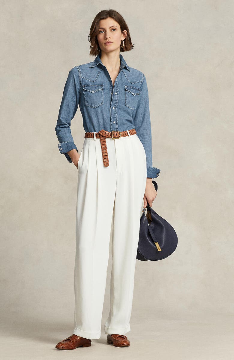 Polo Ralph Lauren Western Denim Snap-Up Shirt, Alternate, color, 