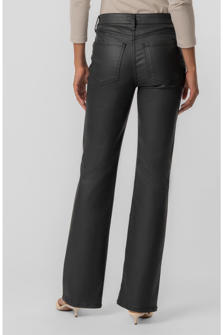 Kelly High Waist Kick Flare Jeans, Alternate, color, MATTE BLACK