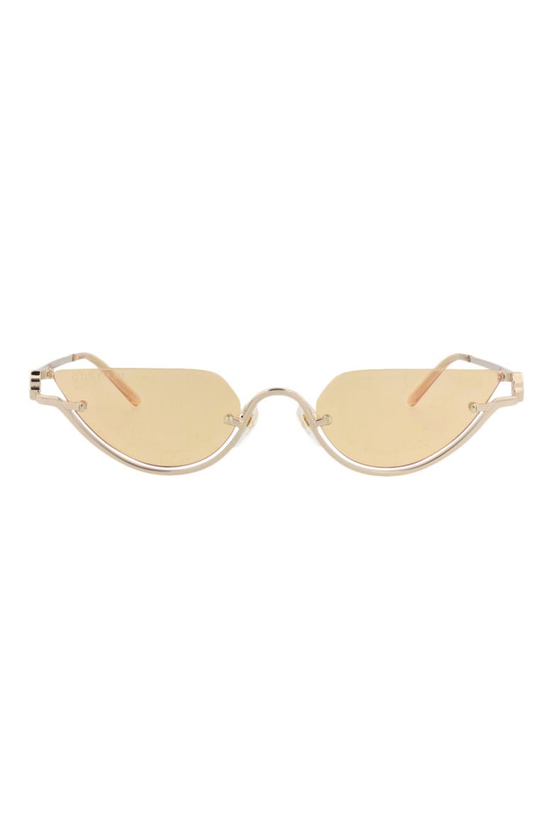 53mm Half Frame Metal Sunglasses, Main, color, GOLD GOLD YELLOW