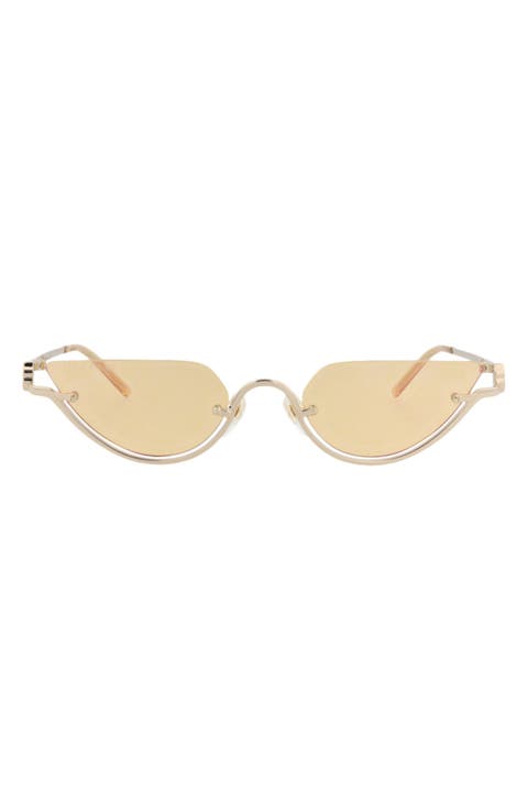 53mm Half Frame Metal Sunglasses