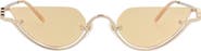 Gucci 53mm Half Frame Metal Sunglasses