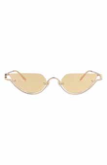 53mm Half Frame Metal Sunglasses
