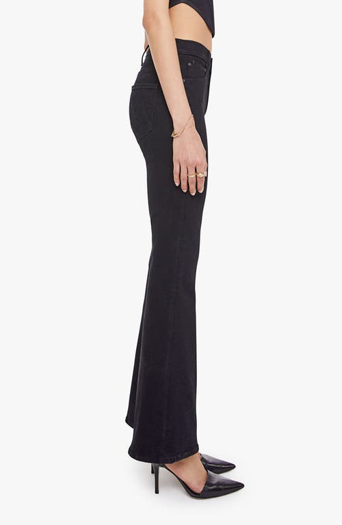 Mother Cropped Flared Denim Jeans In Black