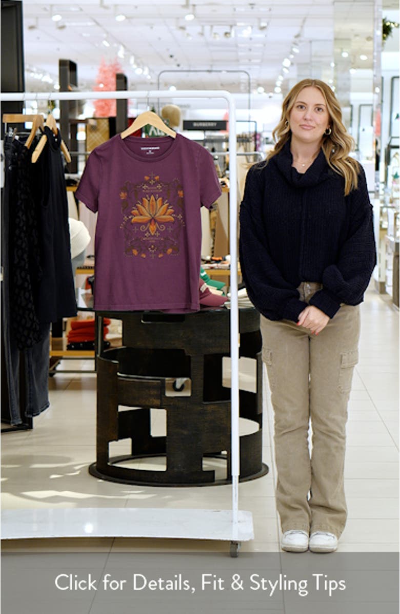 Studded Bloom Like a Lotus Graphic T-Shirt, sales video thumbnail