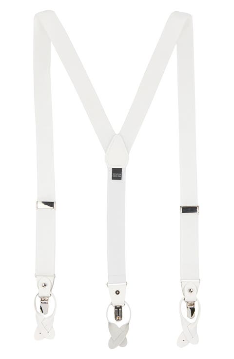 Men's Solid Web Adjustable Suspenders