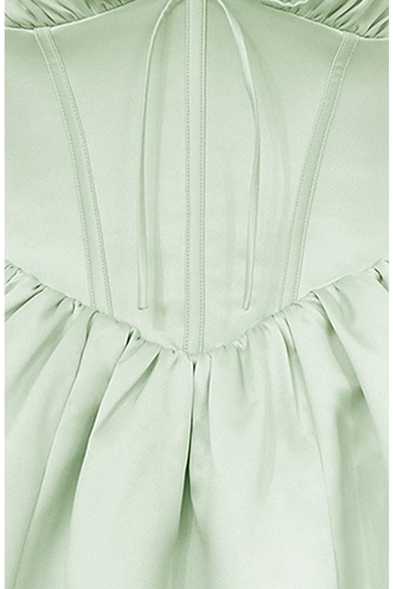 Emmeliette Satin Minidress, Alternate, color, PISTACHIO