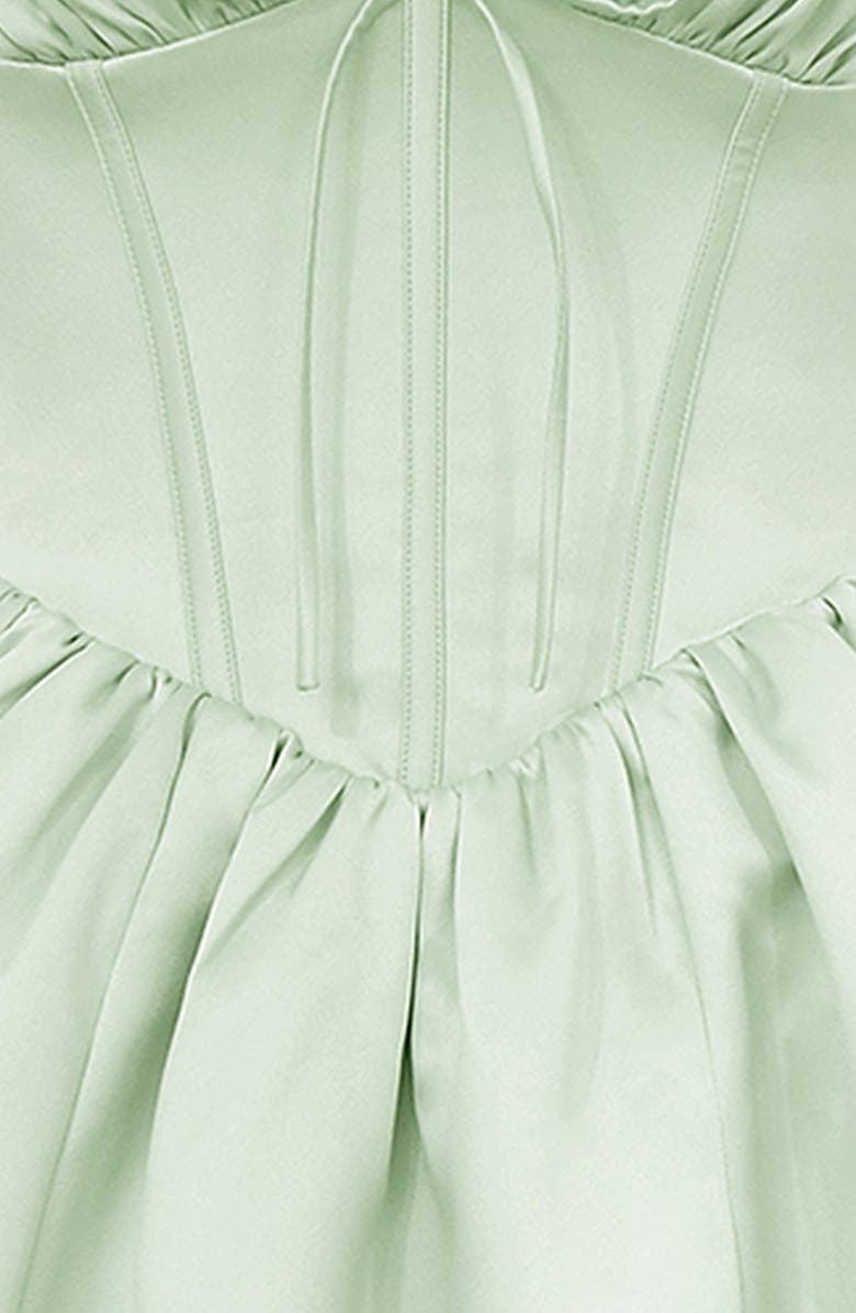 HOUSE OF CB Emmeliette Satin Minidress, Alternate, color, Pistachio