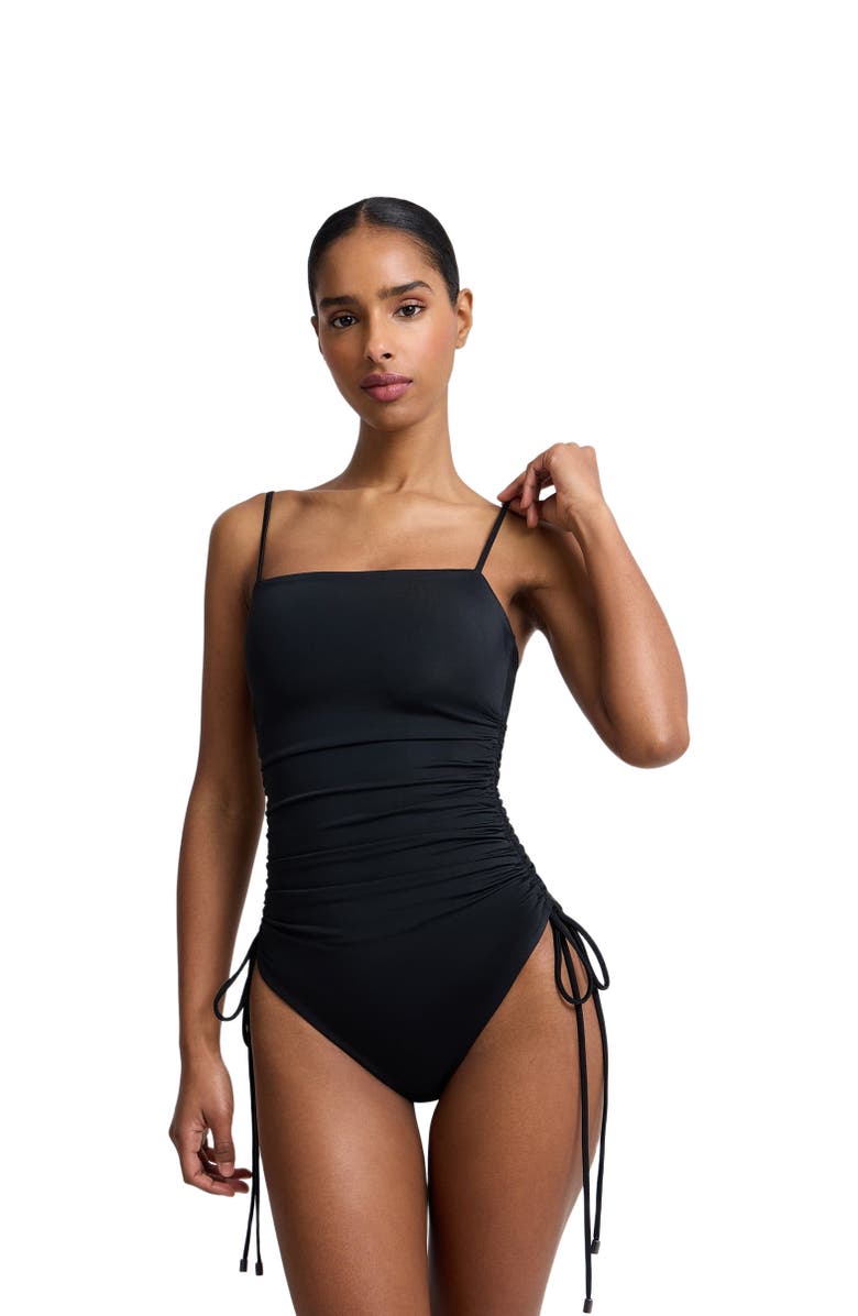 Onia Allegra Tricot One-Piece, Alternate, color, Black