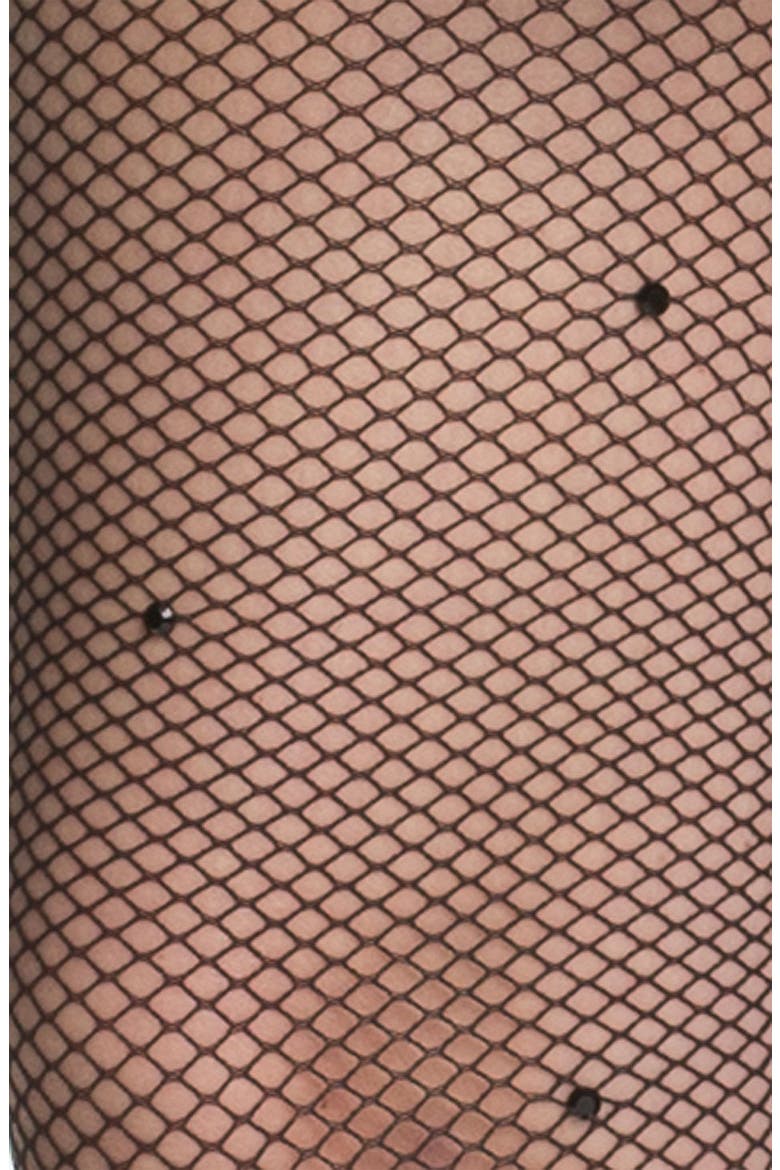 jeweled fishnet tights, Alternate, color, BLACK