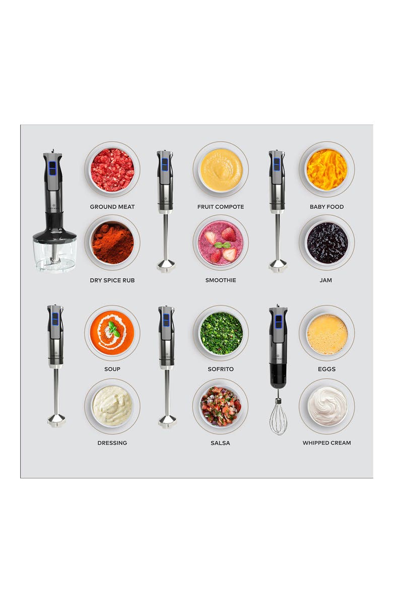 CHEFWAVE 500 Watt 9-Speed Immersion Blender 5-Piece Set, Alternate, color, 