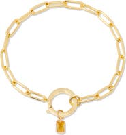 Brook and York Colette Birthstone Paper Clip Chain Bracelet