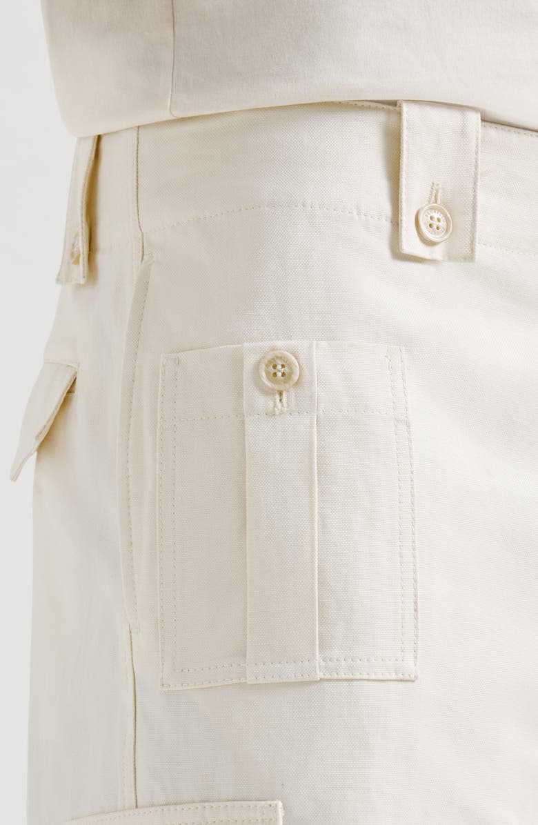 Brunello Cucinelli Bermuda shorts with cargo pockets, Alternate, color, White