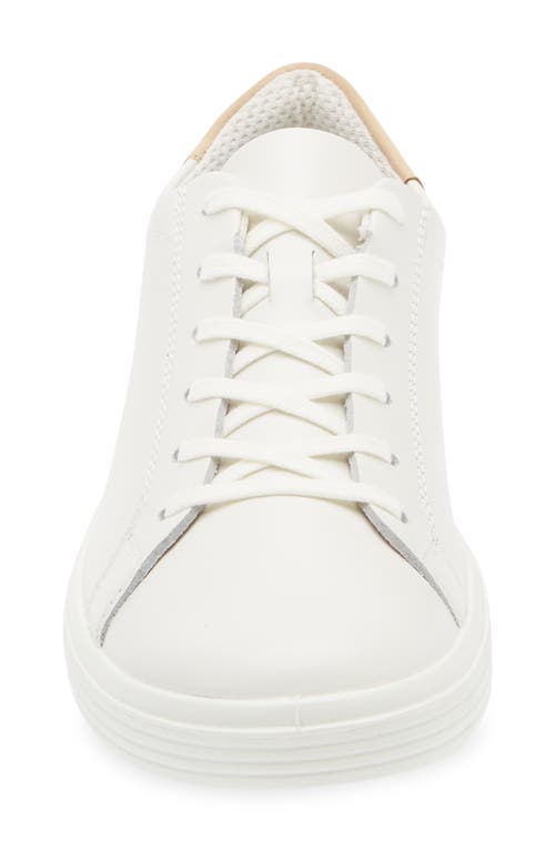 Ecco Classic Low Top Sneaker In White/powder