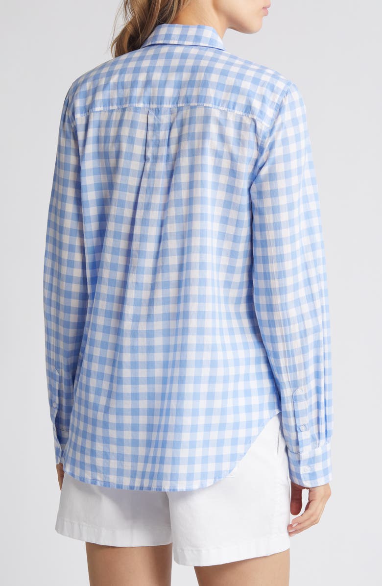 Caslon<sup>®</sup> Gingham Cotton Voile Button-Up Shirt, Alternate, color,