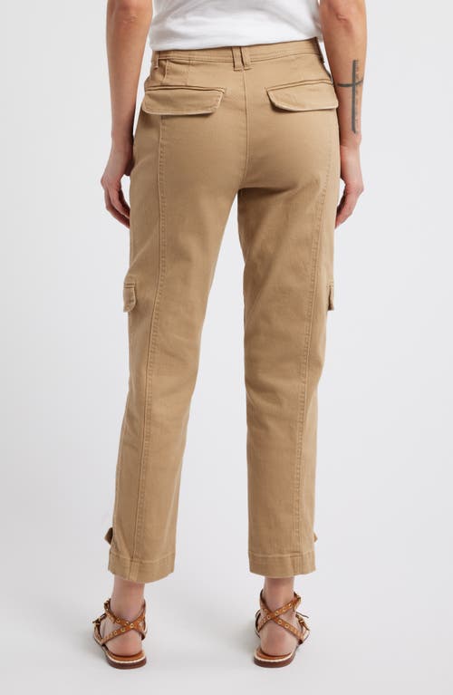 Wit & Wisdom 'ab'solution High Waist Ankle Tapered Twill Cargo Pants In Warm Sand