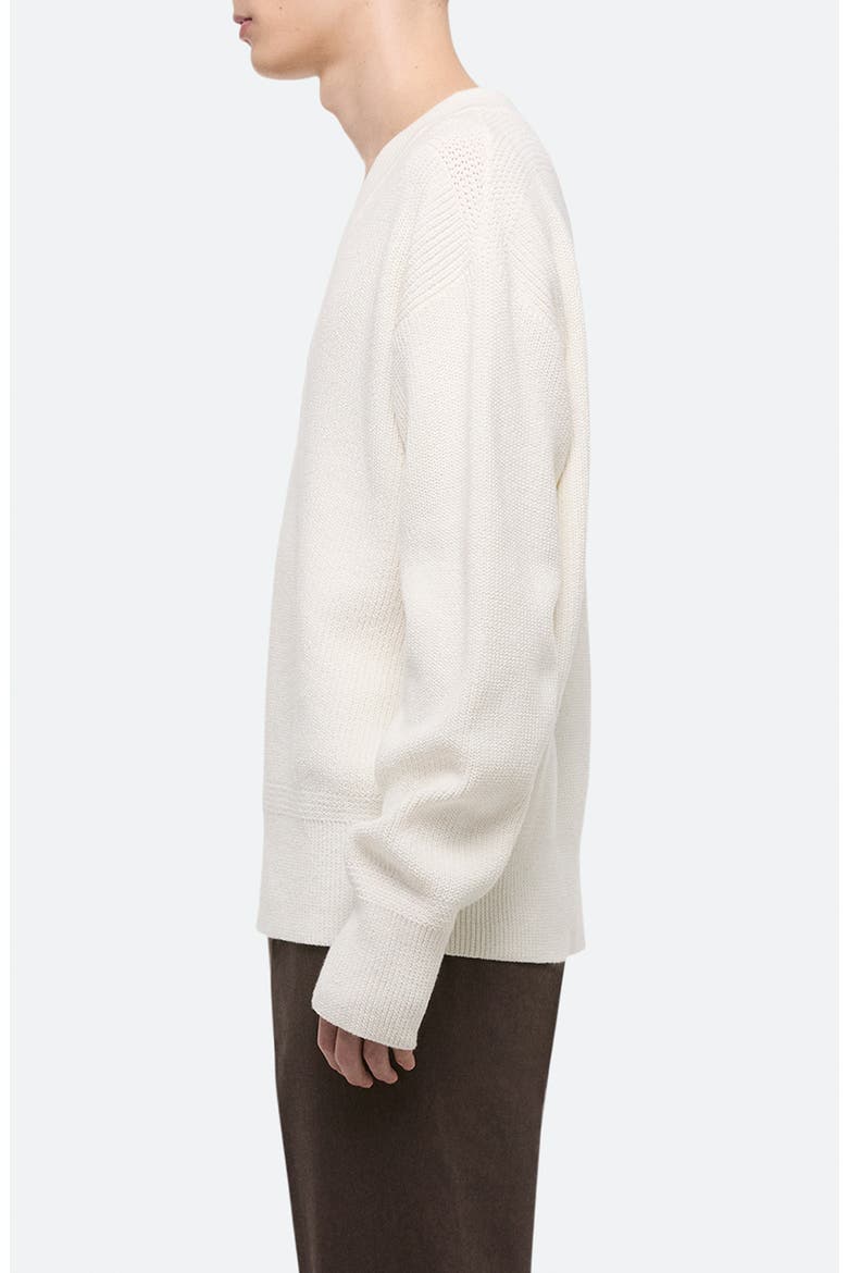 Giunon V-Neck Organic Cotton Sweater, Alternate, color, WHITE