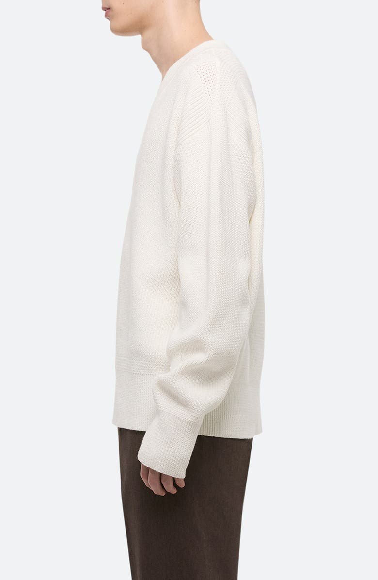 Helmut Lang Giunon V-Neck Organic Cotton Sweater, Alternate, color, White