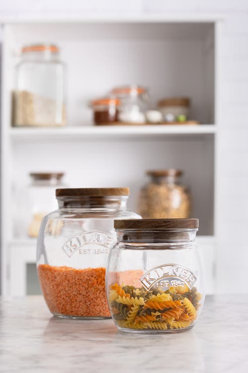 Kilner Universal Glass Storage Jar With Wooden Lid And Silicone Seal In Multi