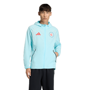 adidas Men's adidas Light Blue Chicago Fire Tiro Travel Full-Zip Hooded Windbreaker