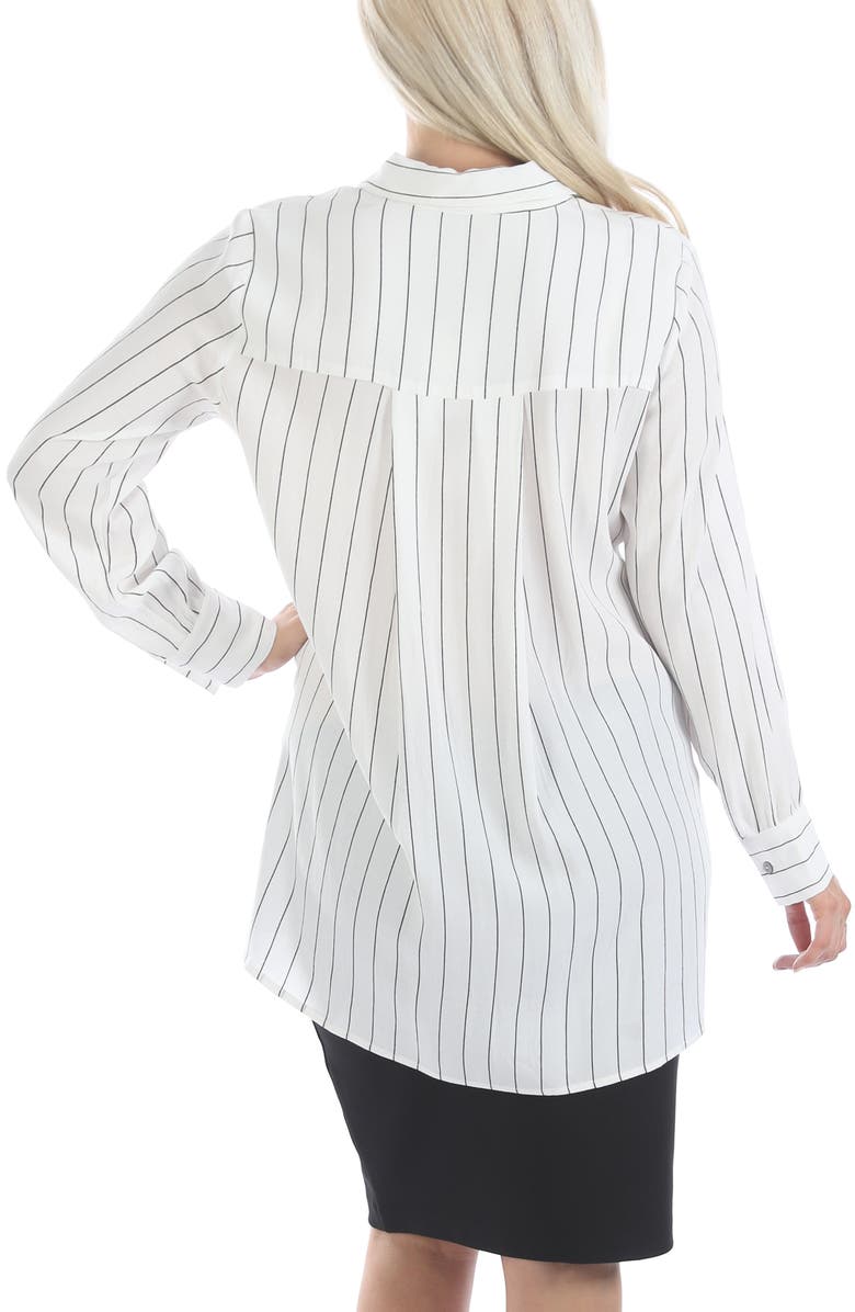 Angel Maternity Stripe Maternity/Nursing Button-Up Shirt, Alternate, color,