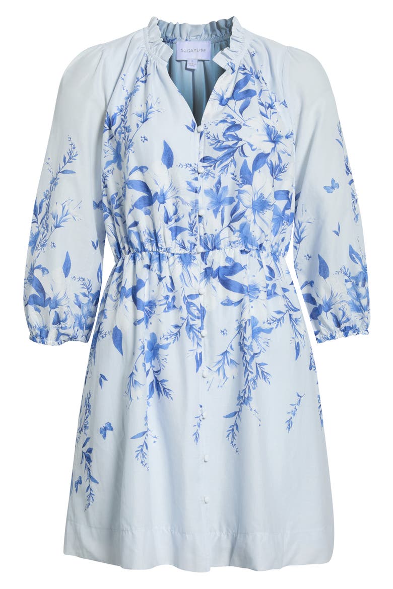 Fernie Field Sarie Cotton Minidress, Alternate, color, LIGHT BLUE