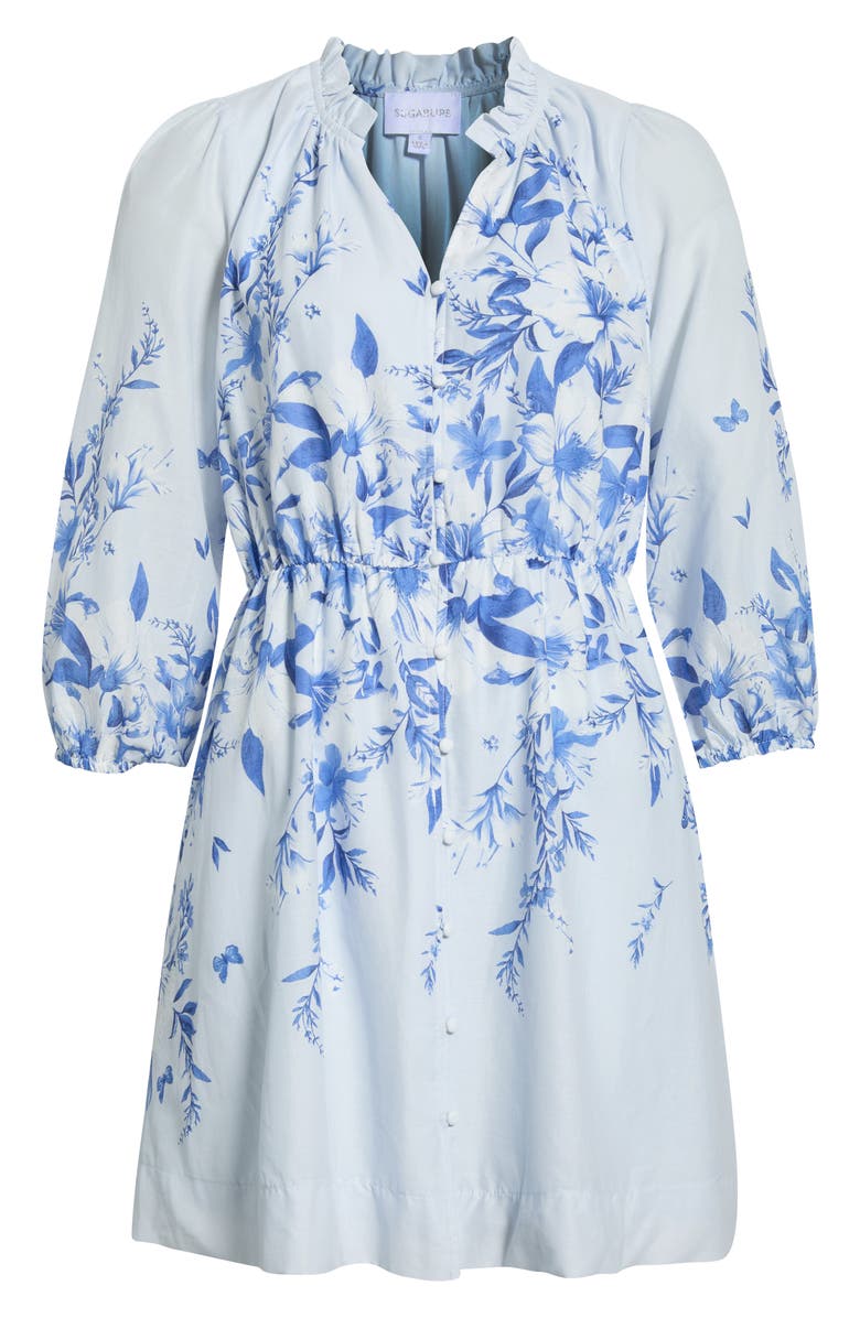 SUGARLIPS Fernie Field Sarie Cotton Minidress, Main, color, Light Blue