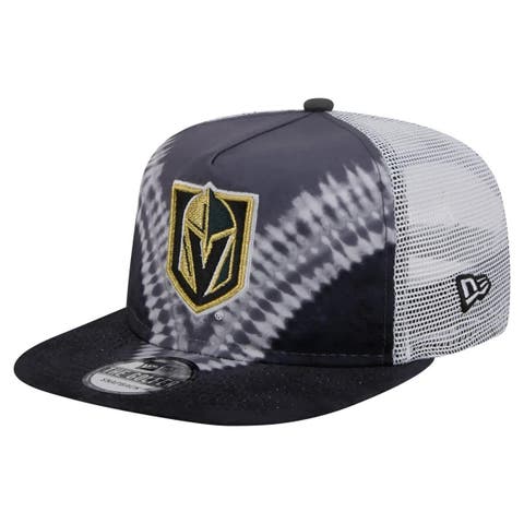Men's New Era  Black/Gray Vegas Golden Knights Throwback V-Dye Adjustable Golfer Hat