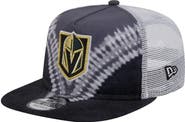 New Era Men's New Era Black/Gray Vegas Golden Knights Throwback V-Dye Adjustable Golfer Hat