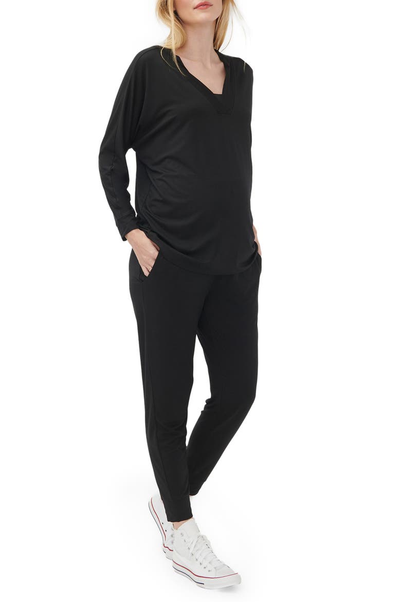 The Hospital Departure Maternity Gift Set, Main, color, BLACK