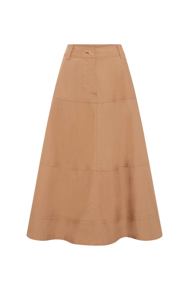 22535459 Jina High Waist A-Line Midi Skirt, Alternate, color, Caramel