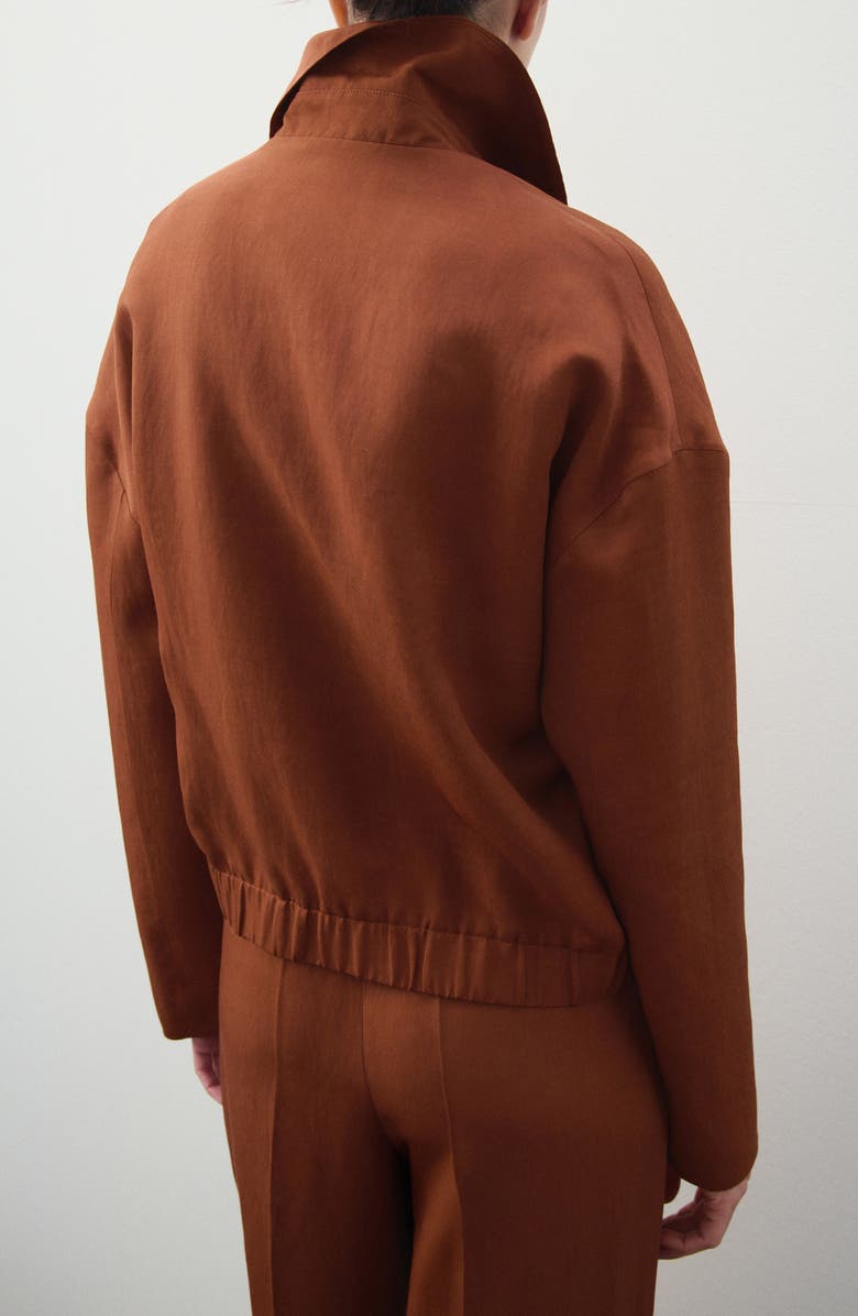 MANGO Zip Jacket, Alternate, color, Russet