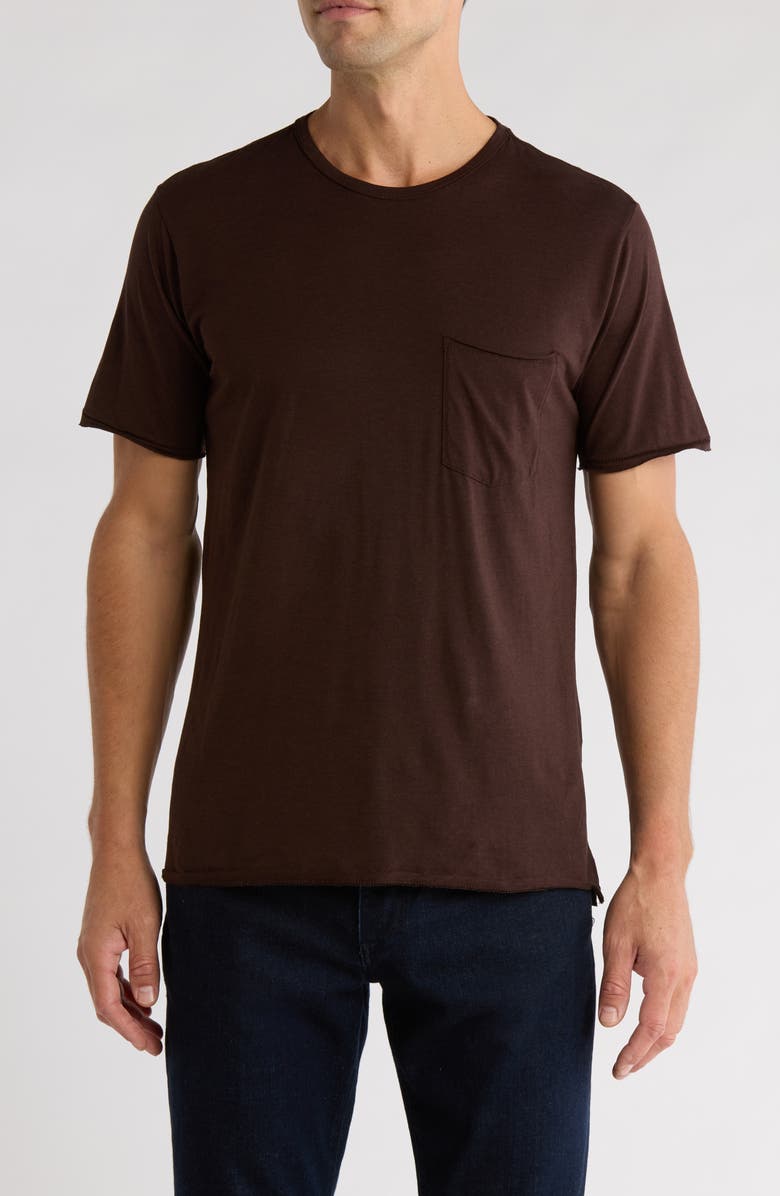 rag & bone Matthew Pocket T-Shirt, Main, color, Earth Brown