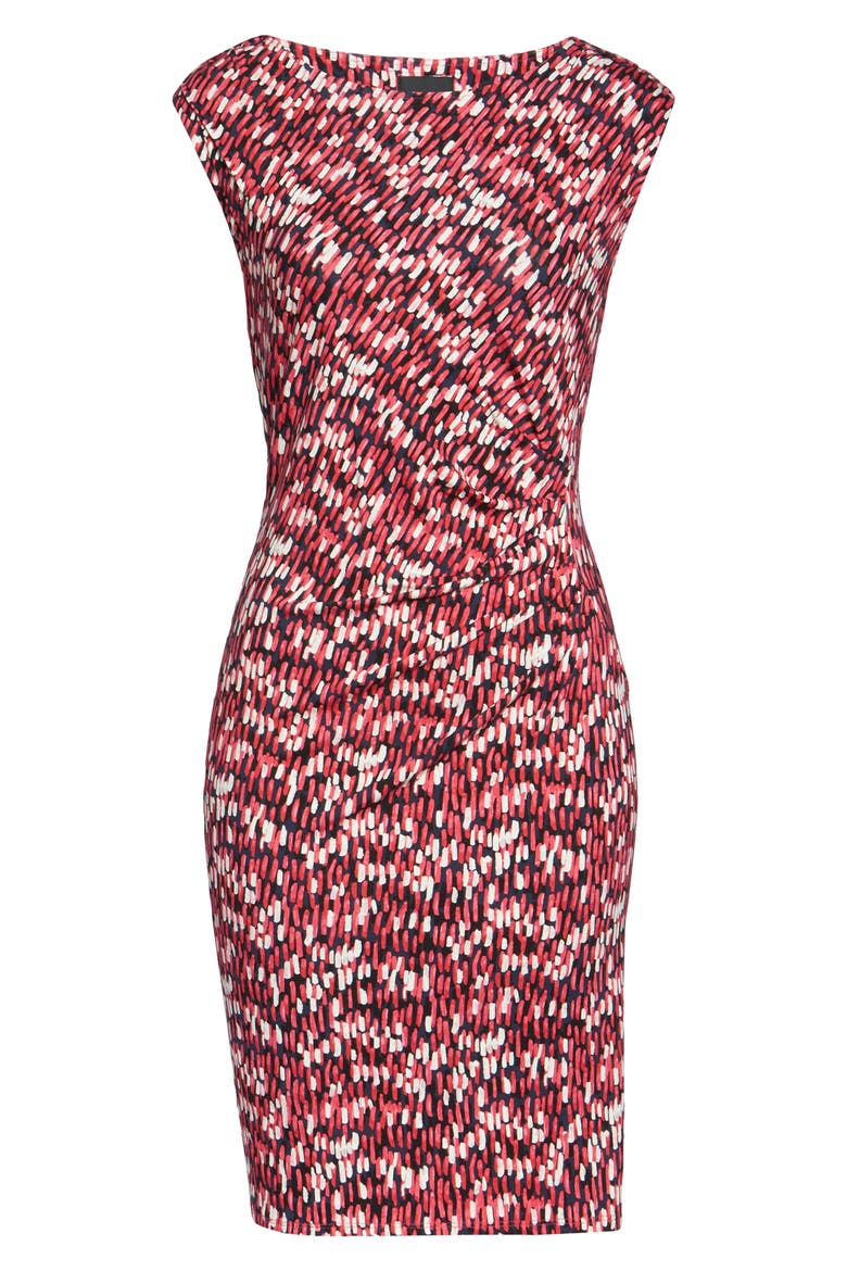 Bright Burst Twist Jersey Dress, Alternate, color, PINK MULTI