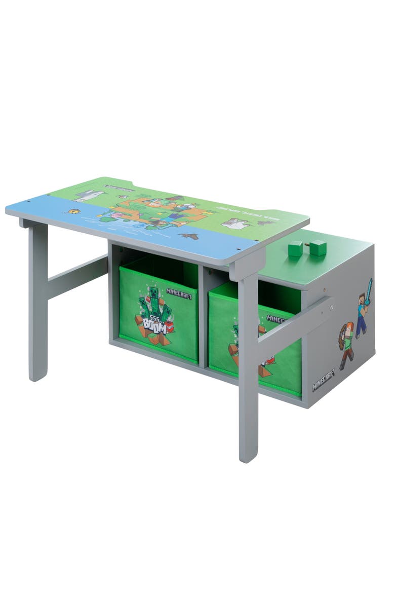 2In1 Bench & Table Wooden Seating Converts To Play Desk, Alternate, color, Multicolored
