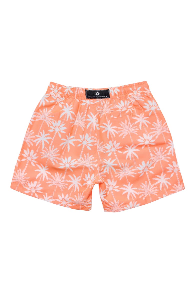 Kids' Cali Palms UPF 50+ Swim Trunks, Alternate, color, ORANGE