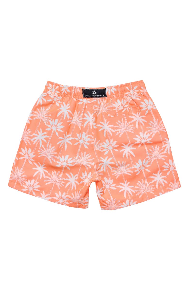 Snapper Rock Kids
Cali Palms UPF 50+ Swim Trunks, Alternate, color, Orange
