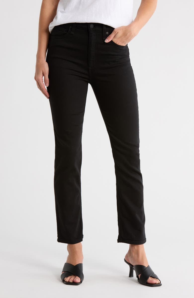 rag & bone Fern High Waist Ankle Slim Jeans, Main, color, Black