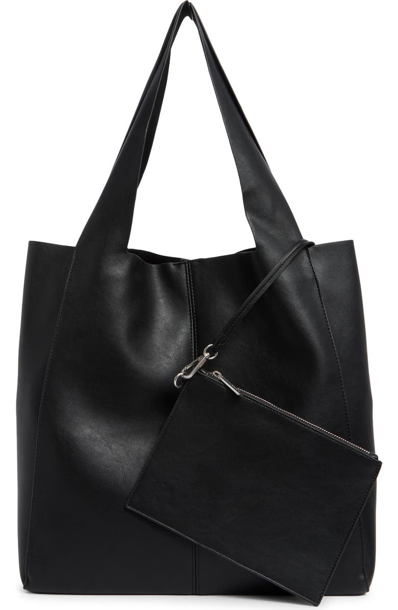 BCBG Double Strap Hobo Bag, Alternate, color, Black